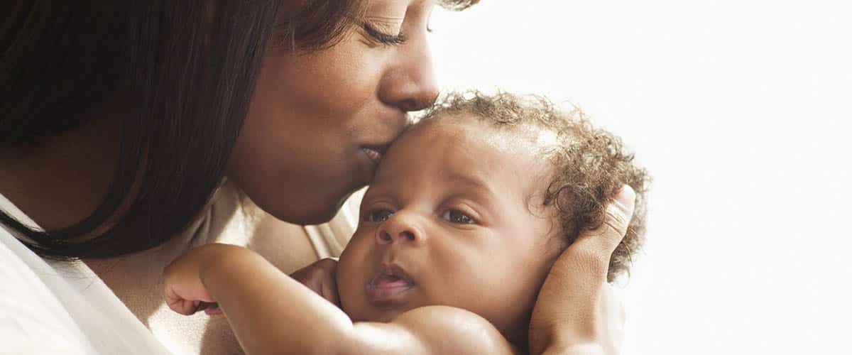 African American Mother and baby